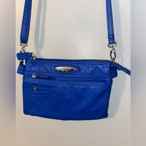 Rosetti Royal Blue Adjustable Strap Multi Compartment Crossbody Bag Purse